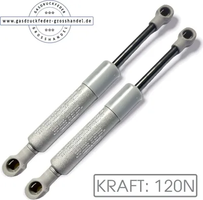 Produktbild von 2X Gasdruckfeder 120N Ersatz LIFT-O-MAT 195mm Gasfeder Gasdruckdämpfer Kesseböhmer Liftomat Küche Möbel