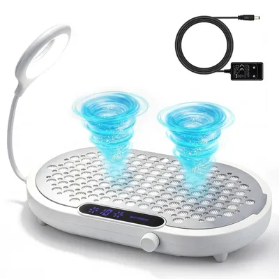 Nagelstaubabsaugung mit LED-Licht, 2 Turbomotoren, 10 Stufen