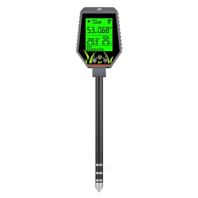 Produktbild von 6-in-1 Bodenmessgerät, Digitaler Bodentester,Messgerät Erde mit pH/EC/Temperatur/Feuchtigkeit/Fruchtbarkeit/Sonnenlicht für Garten