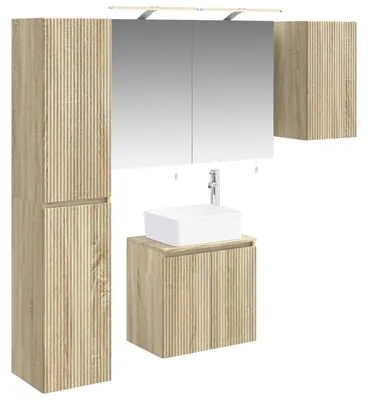 Obrázek produktu pro Sada koupelnových skříněk vidaXL, 5 ks, dub Sonoma, 50 x 14,5 x 70 cm