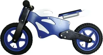 Produktbild von Lauflernrad Superbike aus Holz und Kunststoff, blau, 12 Zoll Luftbereifung, verstellbare Sattelhöhe
