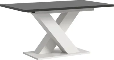 Produktbild von Kulissen-Esstisch >Motion< ausziehbar 190cm, Grau / Weiß - 150/190x76x90cm (BxHxT)