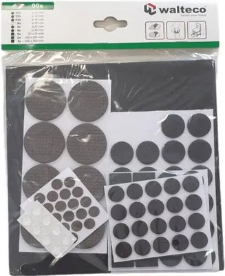 Immagine prodotto di Set di feltrini e ammortizzatori per porte in EVA, nero, 99 pezzi