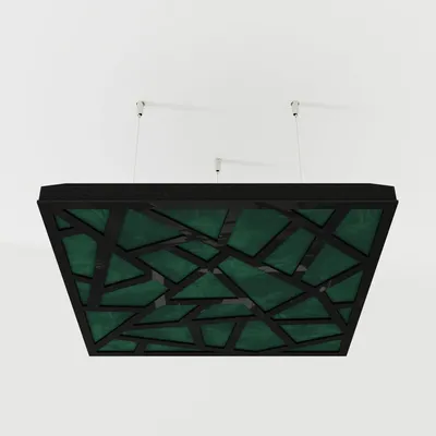 Imagen del producto de Pack de 4 paneles acústicos para techo SKYROSS, 50x50x5 cm, plástico /verde