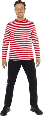 Produktbild von Gestreiftes Ringelshirt für Herren rot-weiß