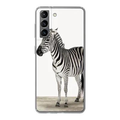 Produktbild von MuchoWow® Handyhülle Schutzhülle Hülle für Samsung Galaxy S21 Zebra - Mädchen - Tiere - Kinder - Jungen Silikon Softcase Handy Hülle - Softcase