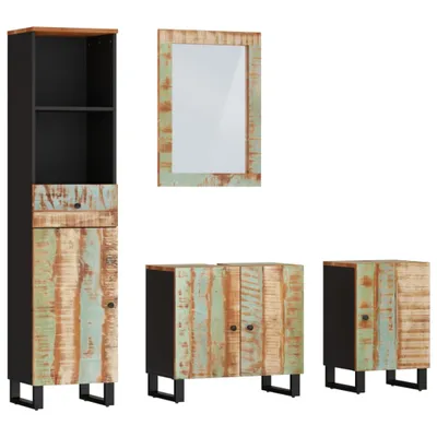 Immagine prodotto di vidaXL Set di mobili da bagno in 4 pezzi in legno massiccio di recupero