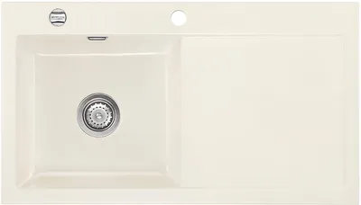 Produktbild von Spüle KeraDomo MERA 90 Magnolie Becken links mit Excenterbedienung