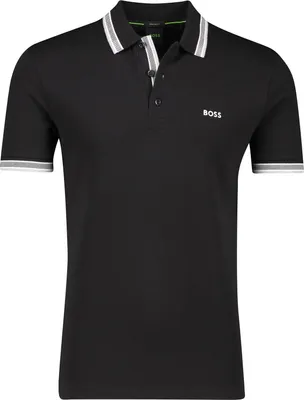 Produktbild von BOSS Green Polo schwarz 3 Knöpfe