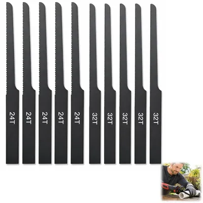 Image de Lot de 10 lames de scie sauteuse : 5 lames à 24 dents + 5 lames à 32 dents