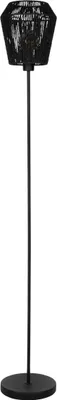Produktbild von PERSLEY Stehleuchte Stehlampe Lampe - H155,5 x Ø22 cm - schwarz - 1X60W exkl. - IP20