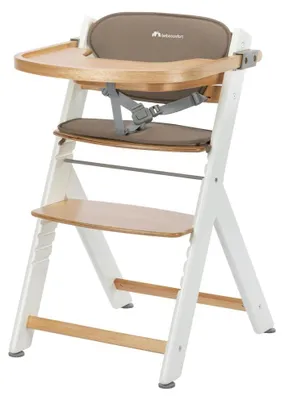 Produktbild von Bebeconfort Timba 2 + Kissen, Mitwachsender Hochstuhl, 6 Monate – 10 Jahre, abnehmbares Tablett, verstellbarer Sitz und Fußstütze, Light Wood, Beige