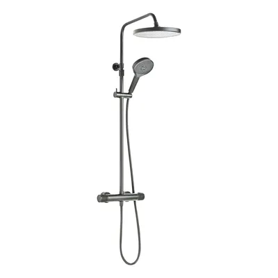 Produktbild von SCHÖNER WOHNEN-Kollektion Duschsystem GLAIA mit Thermostat, Industrial, Duscharmatur Komplettset mit Regendusche