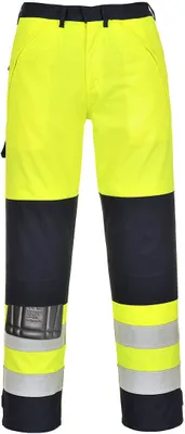 Produktbild von Portwest FR62 Multinorm-Warnschutz-Hose Yellow/Navy Gr. XXXL
