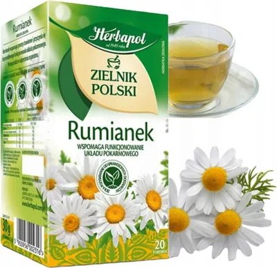 Produktbild von Herbapol Kamillentee 20 Teebeutel - Kamille Kräutertee Kamillenblüten Tee Beutel