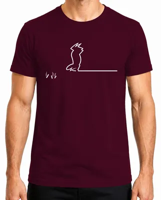 Produktbild von La Linea Balum Strichmännchen Linienmännchen Osvaldo Cavandoli Herren T-Shirt, Burgundy, 3XL