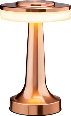 Image de Max Excell, lampe de table LED sans fil àtactile avec 3 niveaux de luminosité réglables, rose champagne