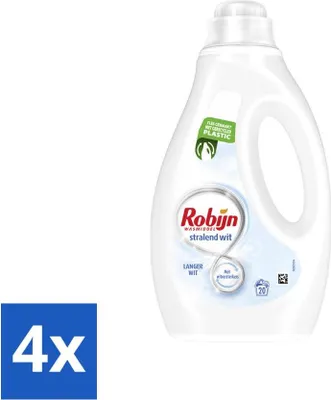 Produktbild von Robijn – Bright White – Flüssigwaschmittel – 20 Wäschen - Vorteilspack - 4 Stücke