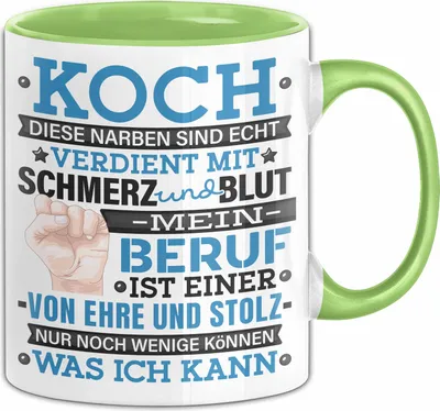 Produktbild von Koch Tasse Geschenk Bester Koch Sprüche (Grün)