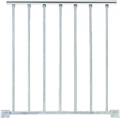 Produktbild von Dolle Brüstungsgeländer Erweiterungspaket 1m lang aus Stahl mit Aluminiumhandlauf für Außentreppe Gardenstep und Gardentop