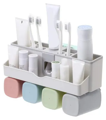 Produktbild von Solidchoice – Wandhalterung für Zahnbürsten mit Becher-Set C