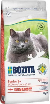 Produktbild von Bozita - Trockenfutter Katze - Senior 8+ Grain free mit Lachs - 2 kg