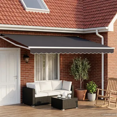 Immagine prodotto di Tenda da sole estensibile vidaXL, antracite, 4 x 2 m, in poliestere e alluminio
