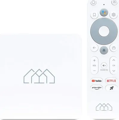 Obrázek produktu pro Homatics Box R Lite Android TV Media Player White (4K UHD, 5GHz WiFi, Bluetooth, hlasové dálkové ovládání)