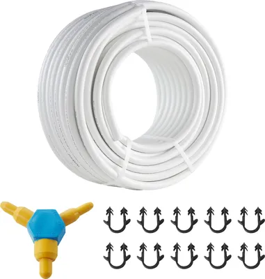 Produktbild von VEVOR PEX-Aluminium-PEX Mehrschichtverbundrohr 20mm, Weiß, für Fußbodenheizung & Heizkörper-Anbindung, riss-/korrosionsbeständig, glatte Innenwand, Temperaturbereich -40°C bis 95°C, hohe Druckfestigkeit, inkl. 1 Biegewerkzeug & 10 Zangen, P49-3-50