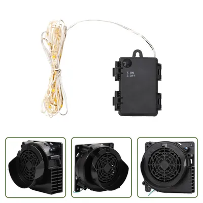Produktbild von The Living Store LED-Lichterkette mit 110 LEDs und Gebläse 1100 cm