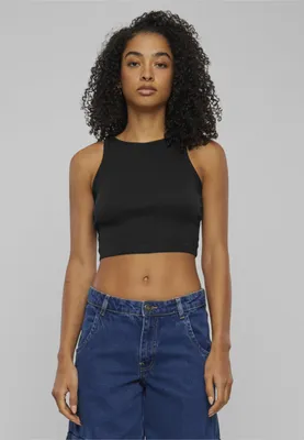 Obrázek produktu pro Dámské tílko Urban Classics Ladies Organic Cropped Rib Top black - XS