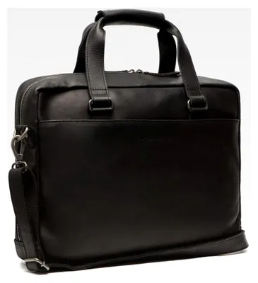 Produktbild von Leder Laptoptasche Schwarz Manhattan