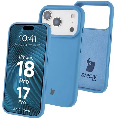 Produktbild von Silikon Handyhülle für iPhone 17 Pro, Bizon Soft Case, Blau