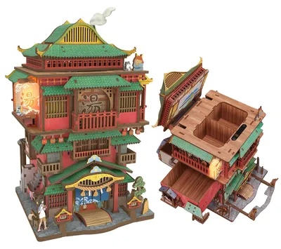 Immagine prodotto di Set di puzzle in legno 3D per adulti, con una miniatura di una casa di bambole