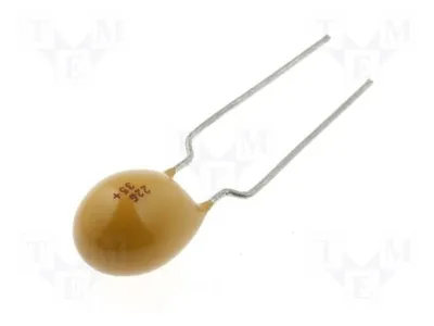 Obrázok produktu pre 1x Kondenzátor: Tantalový, -55 ÷ 85 °C, 22 µF, priechodný, 35 V DC, ±20 %, 5,08 mm, typ TC-22/35, tantalový kondenzátor