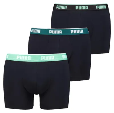 Immagine prodotto di Boxer da uomo tinta unita con elastico colorato - Nero - Menta - Smeraldo - XL - 3 paia
