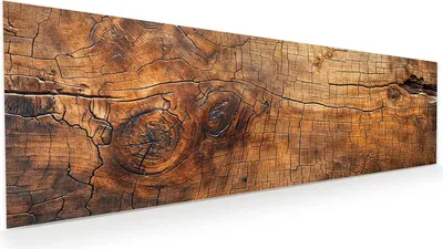 Produktbild von Glasbild 120x40cm in XXL für Wohnzimmer, Schlafzimmer Motiv Vintage Holzmaserung