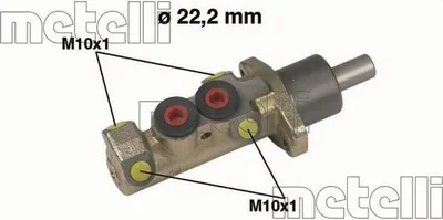 Produktbild von METELLI 05-0228 Bremszylinder Hauptbremszylinder für FIAT Scudo Kastenwagen (220) Scudo Kombi (220) passend für PEUGEOT EXPERT Kasten (222) 806 MPV