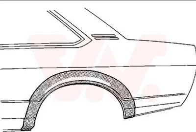 Produktbild von VAN WEZEL Seitenwand Reparaturblech für OPEL ASCONA B (81, 86, 87, 88)