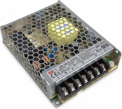 Produktbild von 100-W-24-V-Netzteil über die Anschlussdose LRS-100-24