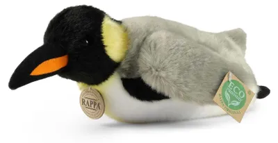 Produktbild von Kuscheltier Pinguin liegend 28 cm grau/weiß/schwarz Plüschpinguin