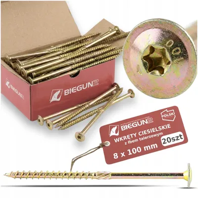 Obrázek produktu pro BIEGUN Tesařské vruty 8x100 TORX s talířovou hlavou 20 ks