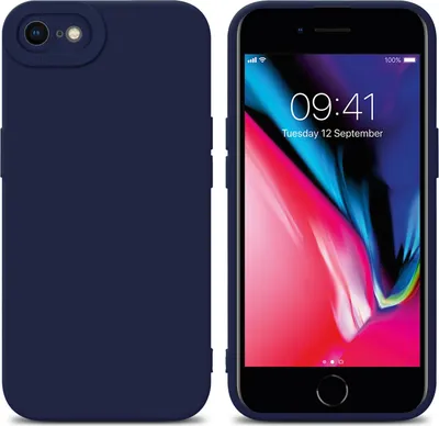 Produktbild von Cadorabo Hülle für Apple iPhone 7 / 7S / 8 / SE 2020 Schutz Hülle in Blau TPU Silikon Etui Case Handyhülle