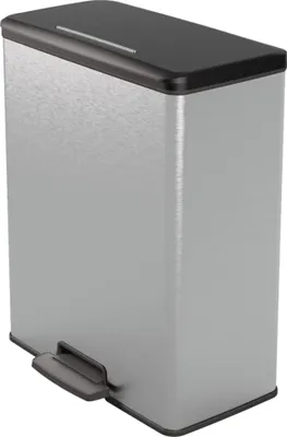 Produktbild von Curver Duo Tretmülleimer Deco 26L+26L Silbern