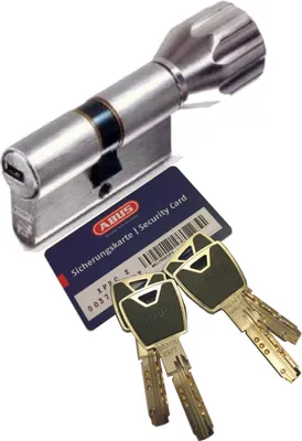 Produktbild von ABUS XP20S KXP20S Knaufzylinder Länge Z30/K30mm K=Knaufseite, mit Sicherungskarte und 4 Schlüssel mit Design-Clip, mit SKG** Bohrschutz