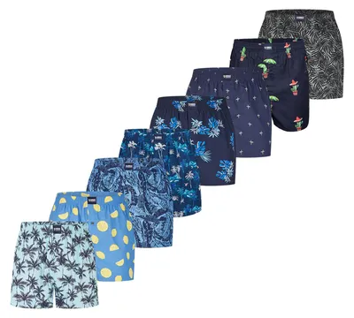 Produktbild von Happy Shorts Herren Boxer Motiv Mix 8-Pack tropical - Größe L