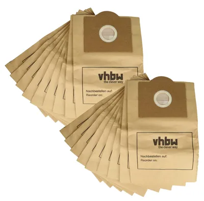 Produktbild von vhbw 20x Staubbeutel Ersatz für Menalux T035 für Staubsauger - 21cm x 20cm Sandfarben
