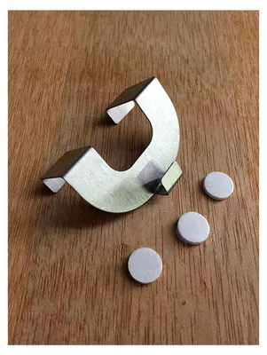 Produktbild von U-Metallhaken Tief, Metall, 4,0 x 7,5 cm - 2er-Pack