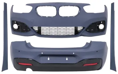 Productafbeelding van Bodykit voor BMW 1 Serie F20 (facelift model 15-18), bestaande uit bumpers en zijskirts in M-Technik design.