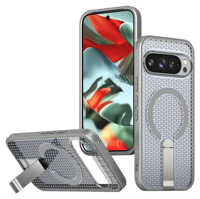 Imagen del producto de Funda para teléfono móvil con soporte magnético, de silicona, para Google Pixel 11 Pro XL, de TPU/PC